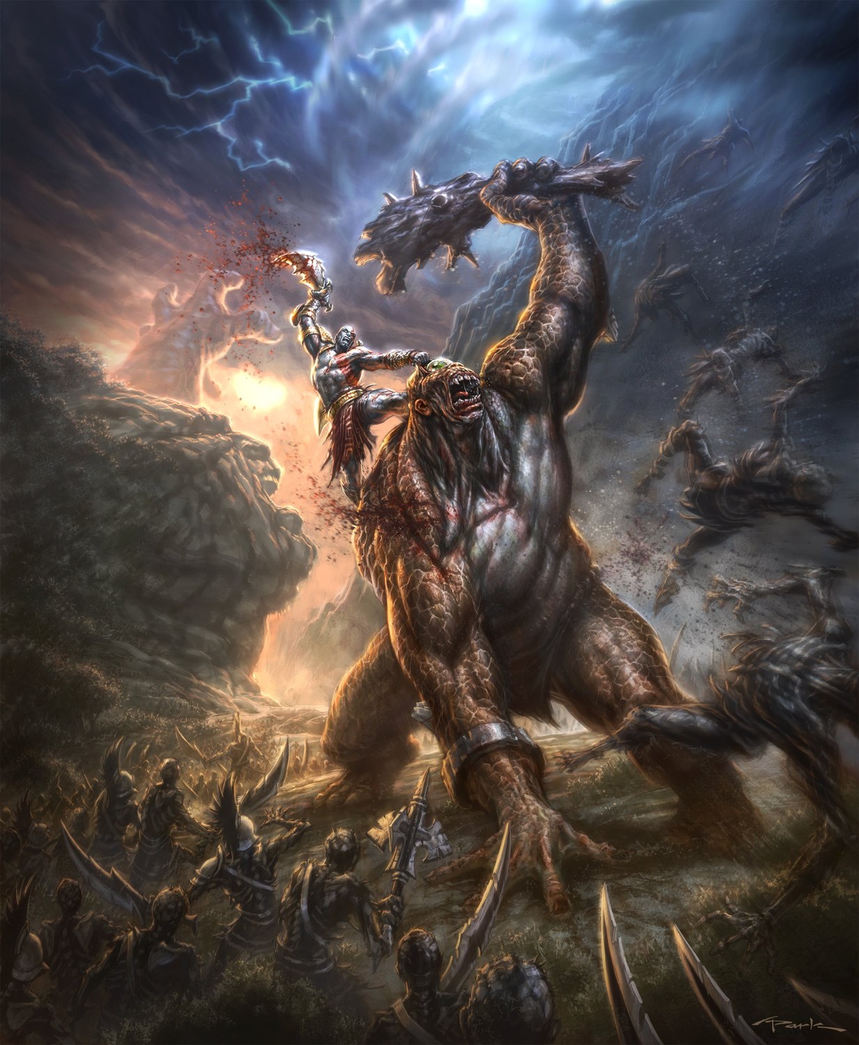 God of War painting by Andy Park