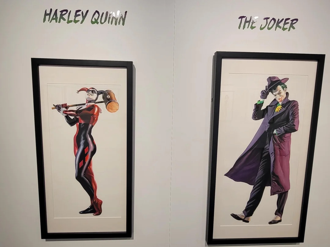 Alex Ross portraits of Harley Quinn and the Joker